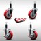 Service Caster 4'' SS Red Poly Wheel Swivel 1'' Expanding Stem Caster Set 2 Brakes, 4PK SCC-SSEX20S414-PPUB-RED-2-TLB-2-1 - alternate 3